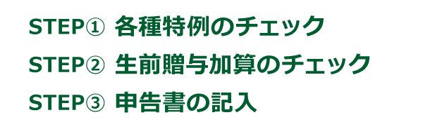 相続税申告書作成の手順